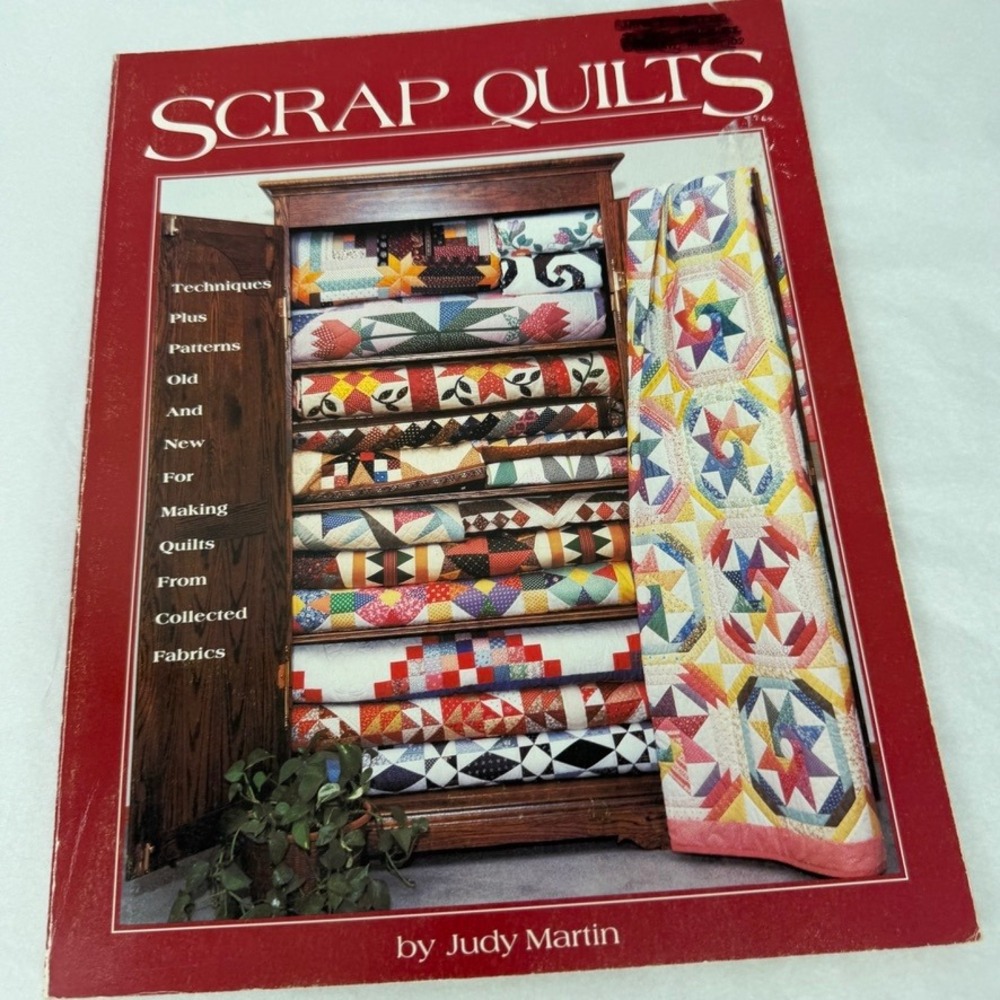 Scrap Quilts Techniques Patterns Judy Martin VTG Sewing Book Crafting Acceptable